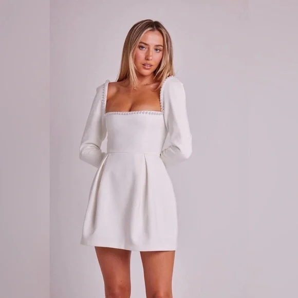 Odd Muse Pearl Dress TikTok Viral Bridal Shower Engagement Wedding Bachelorette - Picture 4 of 9